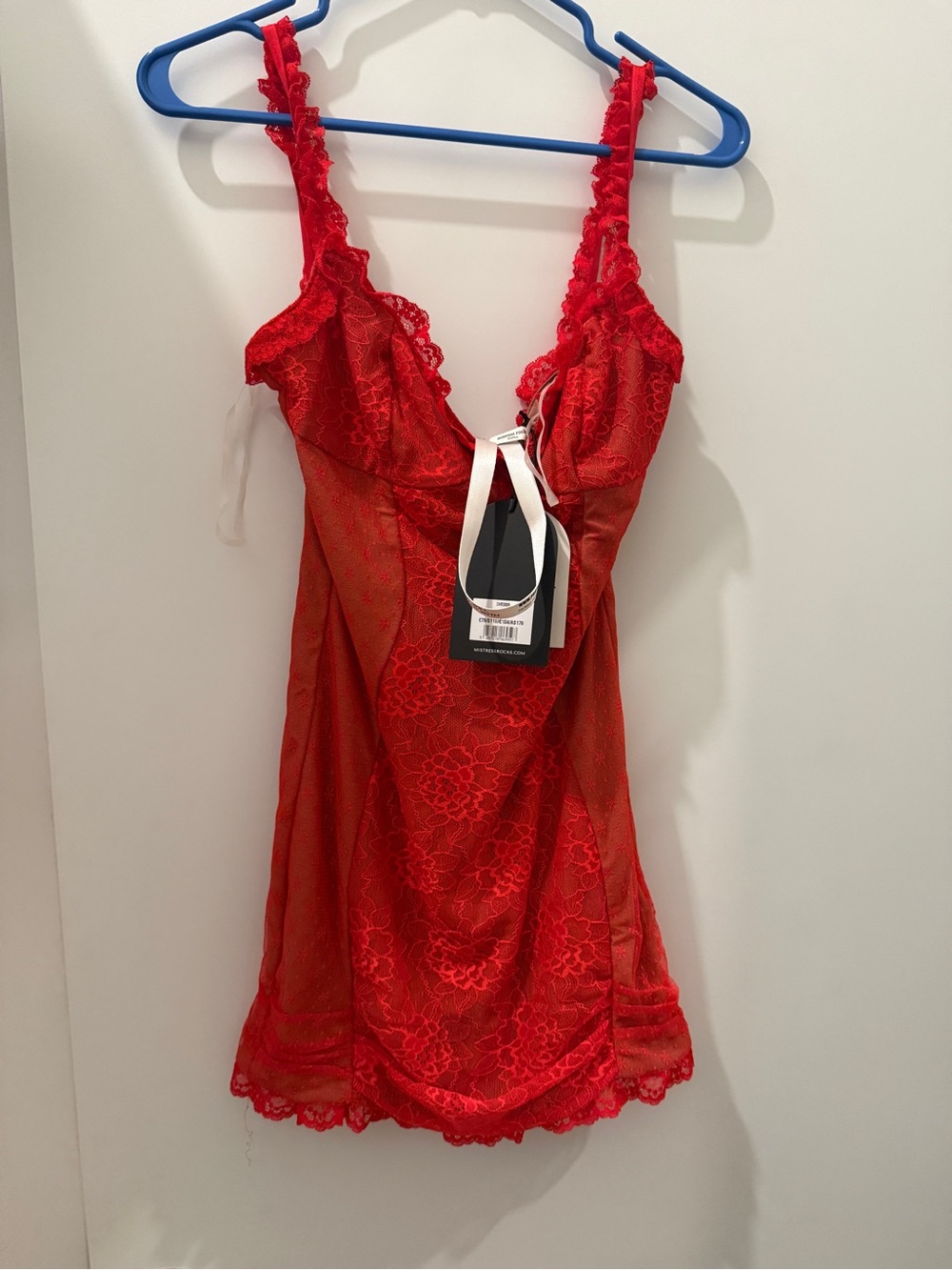 House of CB Red Lace Chemise Slip